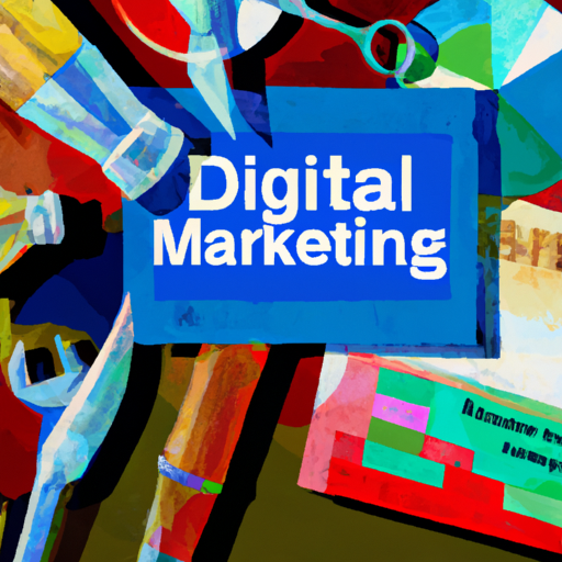 A collage of digital marketing tools.