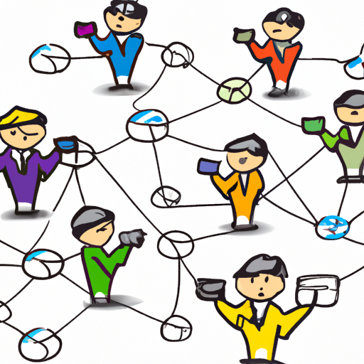 A colorful digital world connecting businesses.