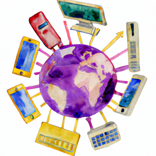 A global network of interconnected devices.