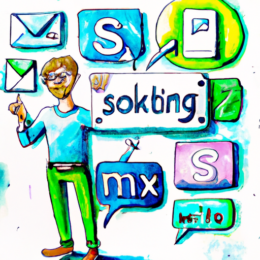 An image of a business owner utilizing various online marketing tools, such as SEO, social media, email marketing, and content creation, to unlock their business's potential.